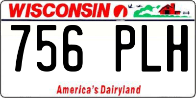 WI license plate 756PLH