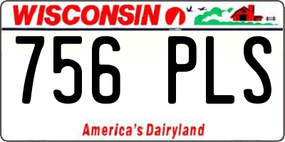 WI license plate 756PLS