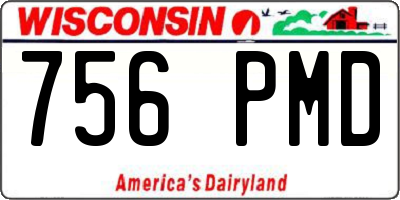 WI license plate 756PMD