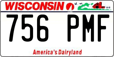 WI license plate 756PMF