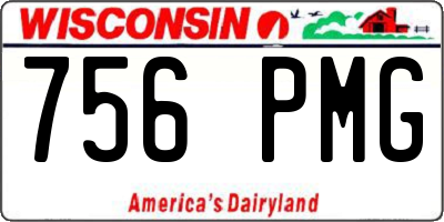 WI license plate 756PMG