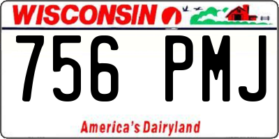 WI license plate 756PMJ