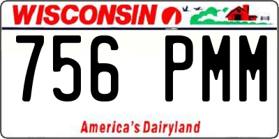 WI license plate 756PMM