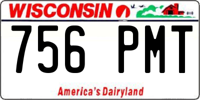 WI license plate 756PMT