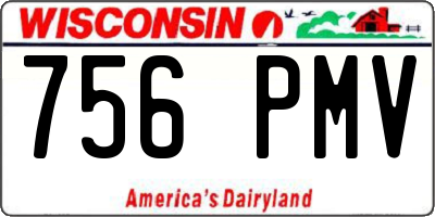WI license plate 756PMV