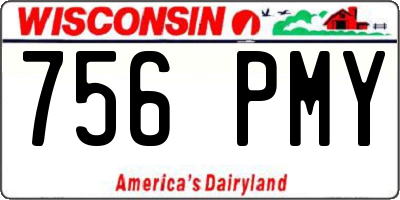 WI license plate 756PMY