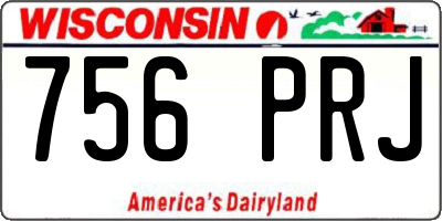 WI license plate 756PRJ