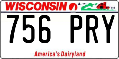 WI license plate 756PRY