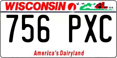 WI license plate 756PXC