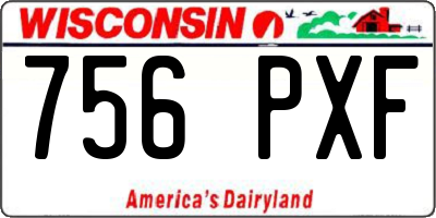 WI license plate 756PXF