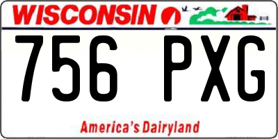 WI license plate 756PXG
