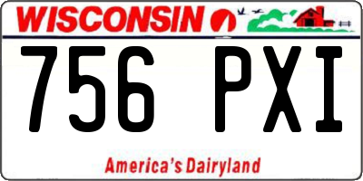 WI license plate 756PXI