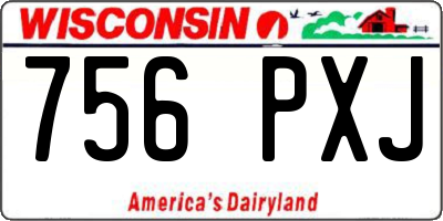 WI license plate 756PXJ