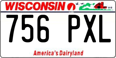 WI license plate 756PXL