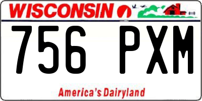 WI license plate 756PXM