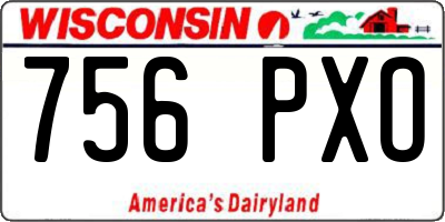 WI license plate 756PXO