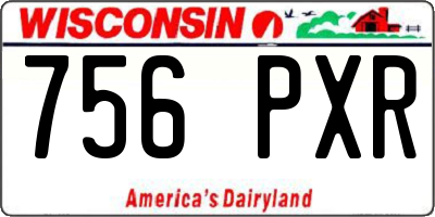 WI license plate 756PXR