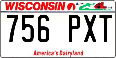 WI license plate 756PXT