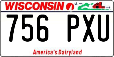 WI license plate 756PXU