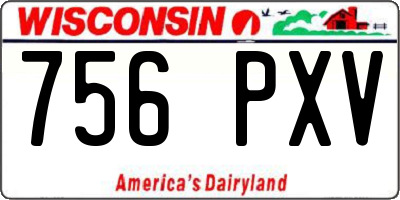 WI license plate 756PXV