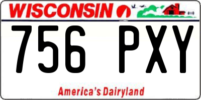 WI license plate 756PXY