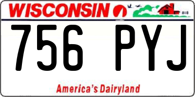 WI license plate 756PYJ