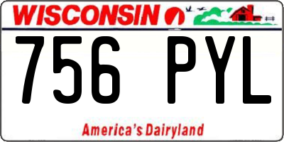 WI license plate 756PYL