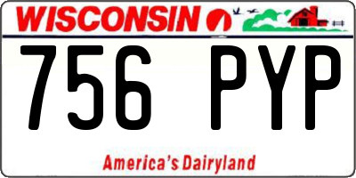 WI license plate 756PYP