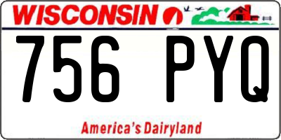 WI license plate 756PYQ