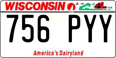 WI license plate 756PYY