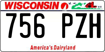 WI license plate 756PZH