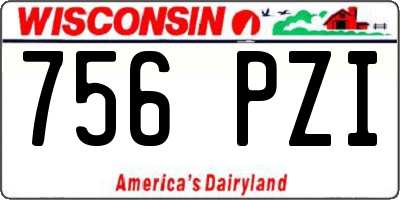 WI license plate 756PZI