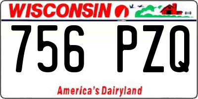 WI license plate 756PZQ