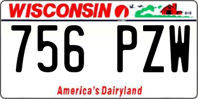 WI license plate 756PZW