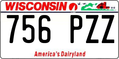 WI license plate 756PZZ