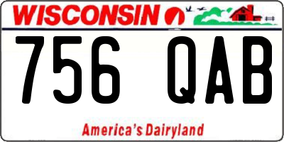 WI license plate 756QAB