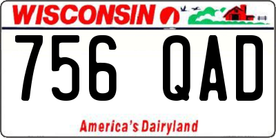 WI license plate 756QAD