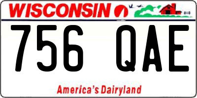 WI license plate 756QAE
