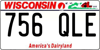 WI license plate 756QLE