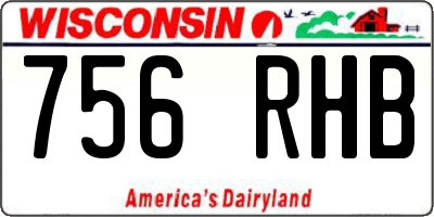 WI license plate 756RHB