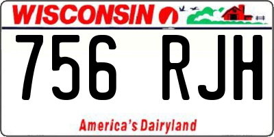 WI license plate 756RJH