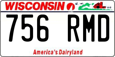 WI license plate 756RMD