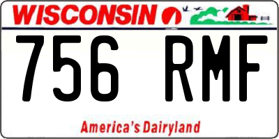 WI license plate 756RMF