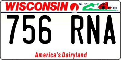 WI license plate 756RNA
