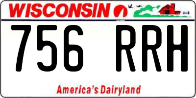 WI license plate 756RRH