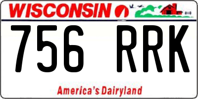 WI license plate 756RRK