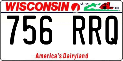 WI license plate 756RRQ