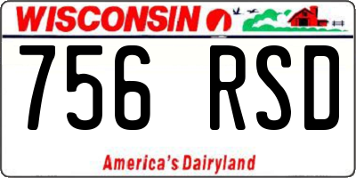 WI license plate 756RSD