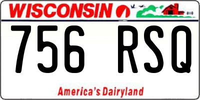 WI license plate 756RSQ