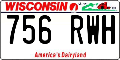 WI license plate 756RWH